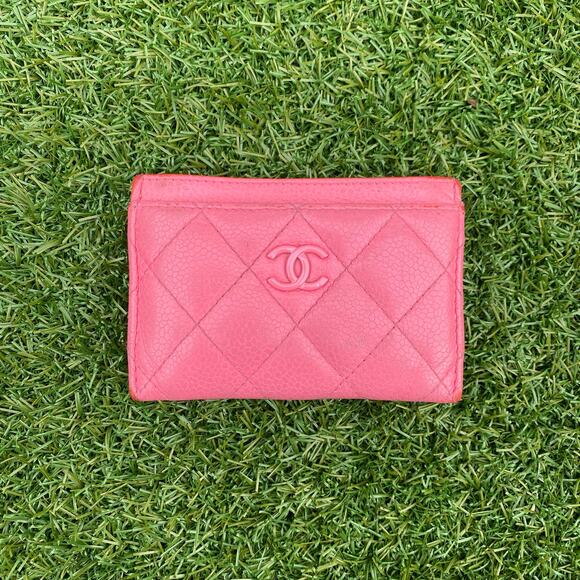 Chanel Leather Pink Card Holder Wallet - Picture 1 of 5